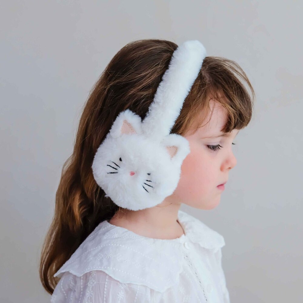 Mimi & Lula Mimi & Lula  | Cream Kitty Cat Earmuffs