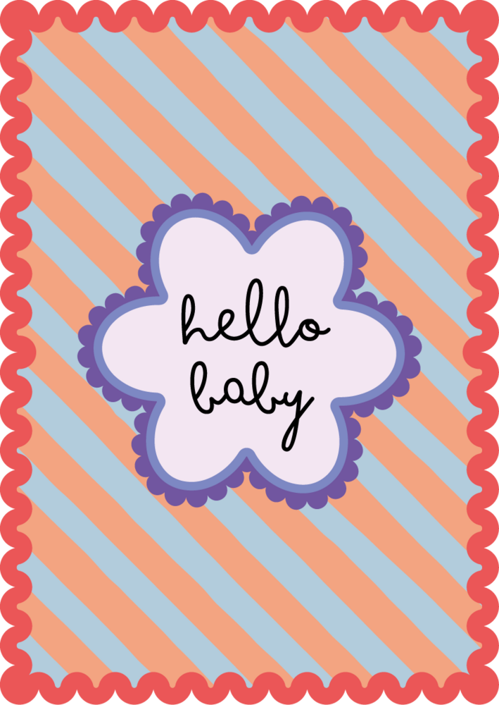 Habitat Habitat | Postkaart Sweet 'n Short | Hello baby