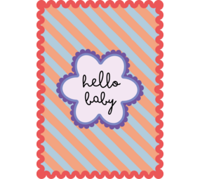 Habitat Habitat | Postkaart Sweet 'n Short | Hello baby