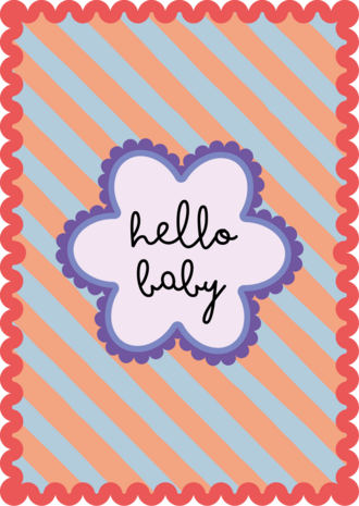 Habitat Habitat | Postkaart Sweet 'n Short | Hello baby
