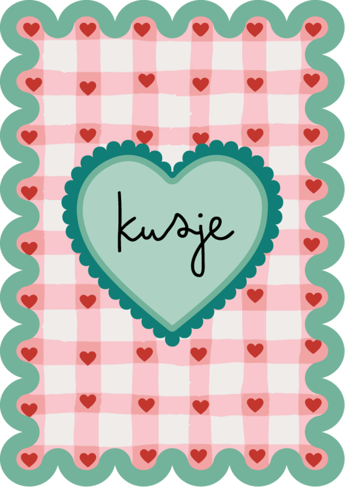 Habitat Habitat | Postkaart Sweet 'n Short | Kusje