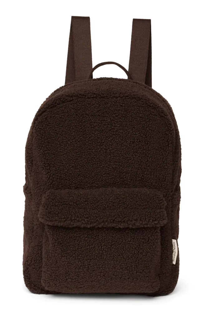 Studio Noos Studio Noos | Chocolate Teddy | Midi Backpack with Front Pocket