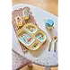 Rice Everyday Magic Rice | Kinderbord met 4 Compartimenten | Music Band | Blue