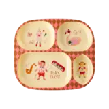 Rice Everyday Magic Rice | Kinderbord met 4 Compartimenten | Music Band | Pink Rice Everyday Magic Rice | Kinderbord met 4 Compartimenten | Music Band | Pink