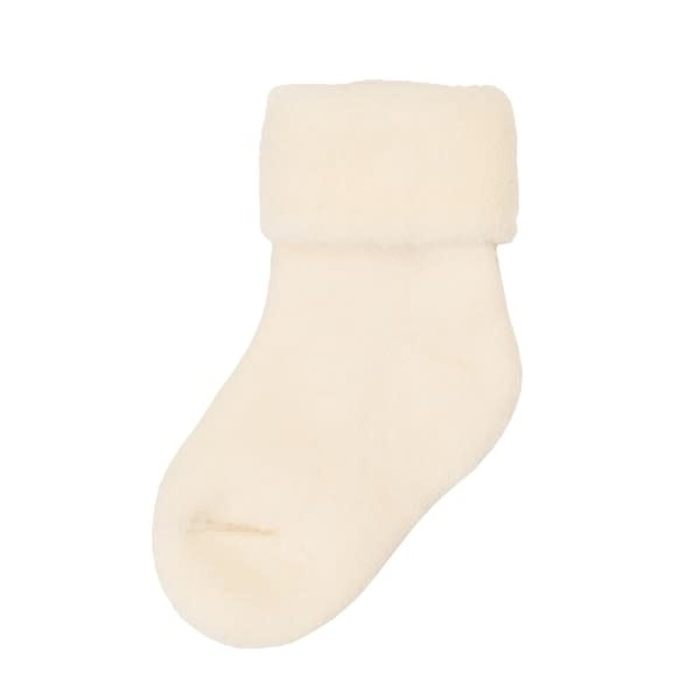 Joha Joha | Wool socks w fold cuff | Terry | Off White