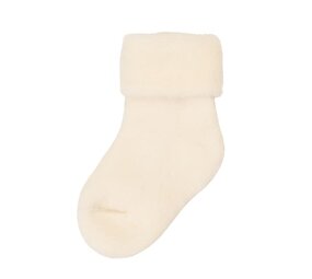 Joha Joha | Wool socks w fold cuff | Terry | Off White