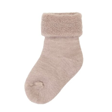 Joha Joha | Wool socks w fold cuff | Terry | Beige