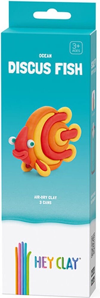 Hey Clay Hey Clay | Oceaan discus Fish | 3 Cans Boetseerklei
