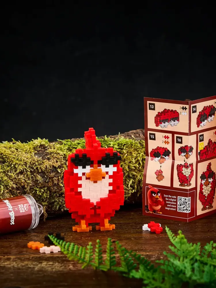 Plus Plus Plus - Plus | Tube Angry Birds | Red 100 stuks