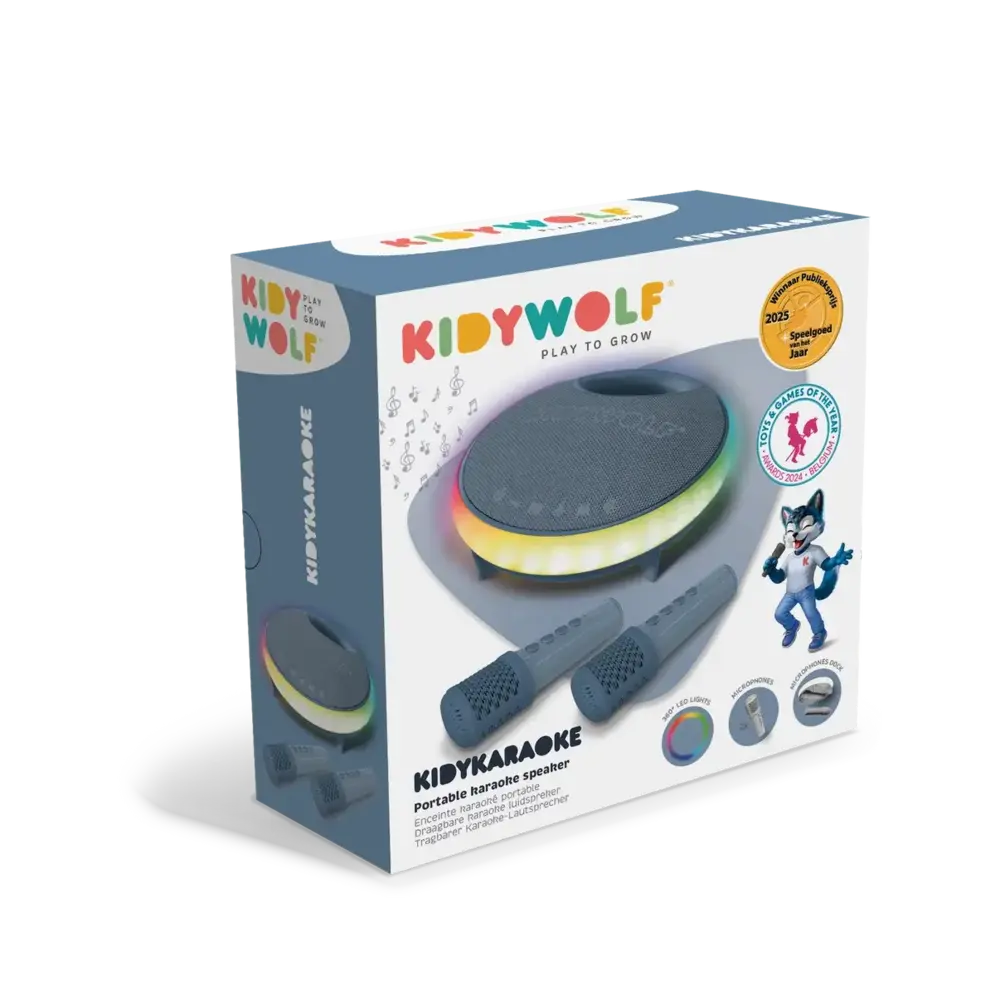 Kidywolf Kidywolf | Kidykaraoke | Draagbare karaoke luidspreker | Blauw