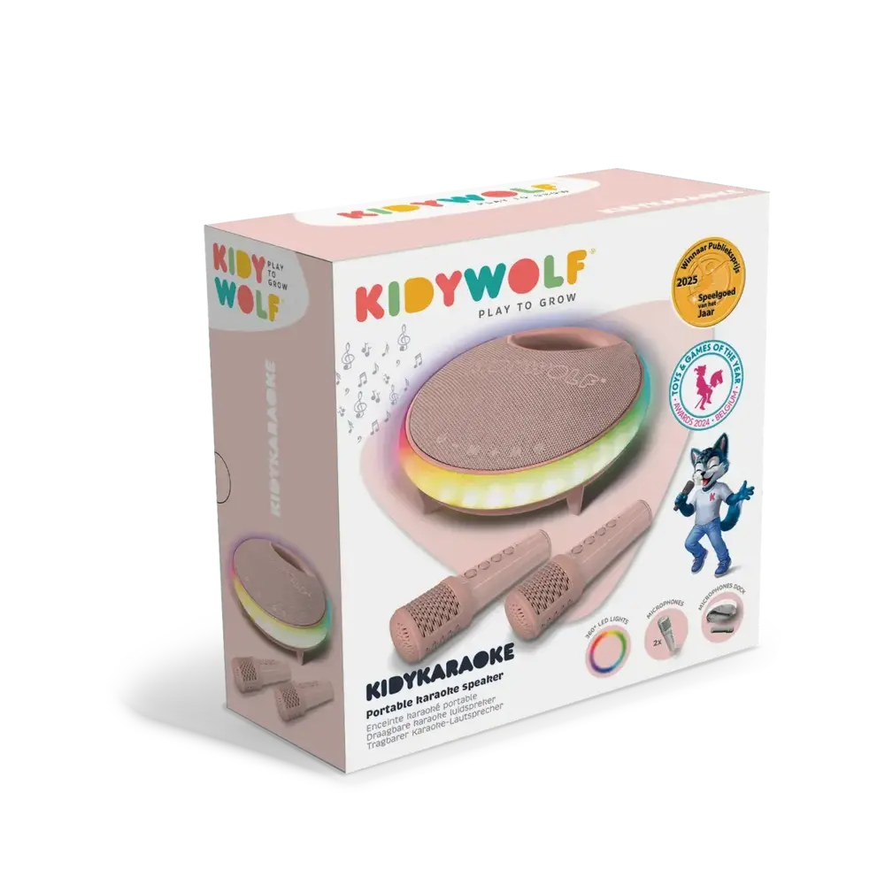 Kidywolf Kidywolf | Kidykaraoke | Draagbare karaoke luidspreker | Roze
