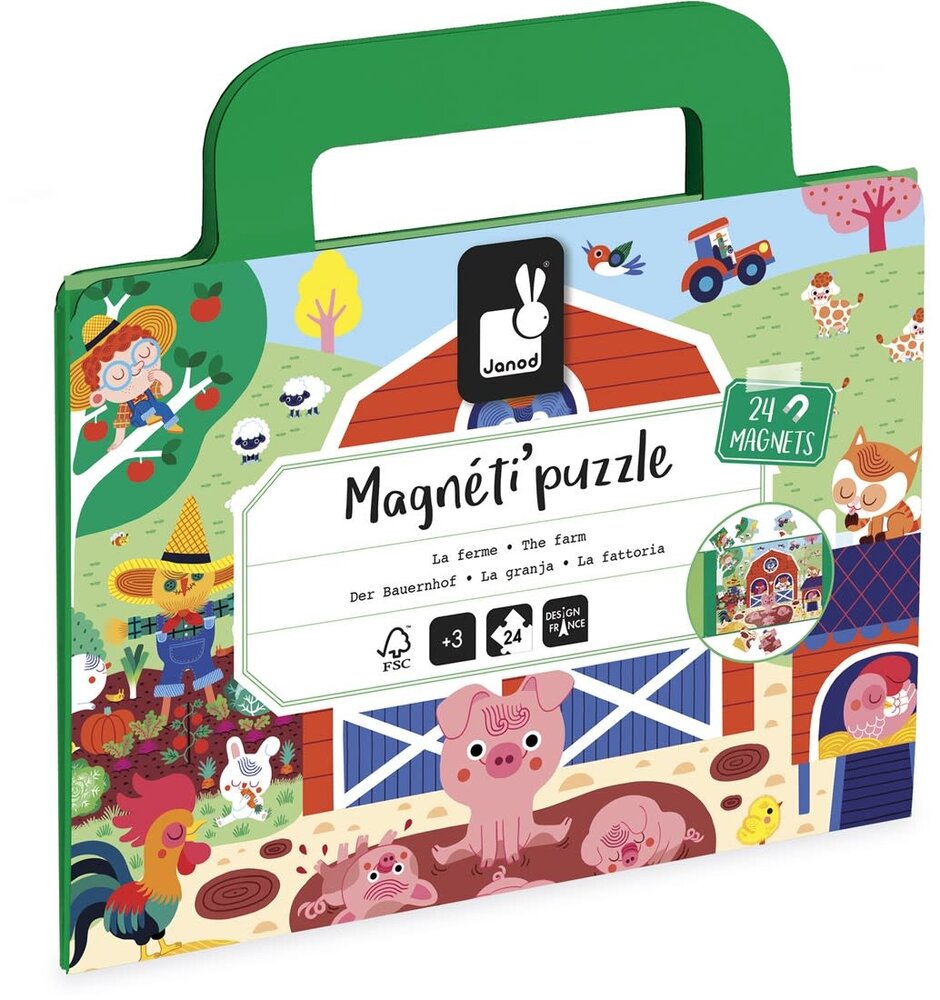 Janod Janod | Magnetipuzzel | Boerderij 24 st
