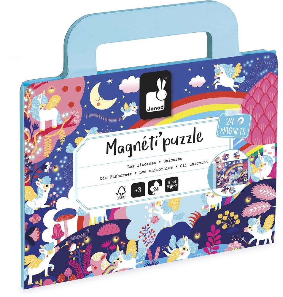 Janod Janod | Magnetipuzzel | Eenhoorns 24 st