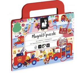 Janod Janod | Magnetipuzzel | Brandweer 36 st