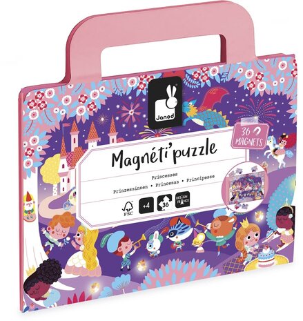 Janod Janod | Magnetipuzzel | Prinsessen 36 st
