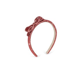 Konges Sløjd Konges Sløjd | Velvet Bow Hairbrace | Rose Glitter
