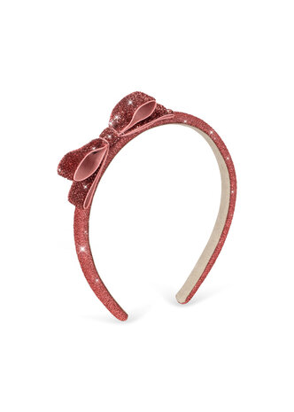 Konges Sløjd Konges Sløjd | Velvet Bow Hairbrace | Rose Glitter