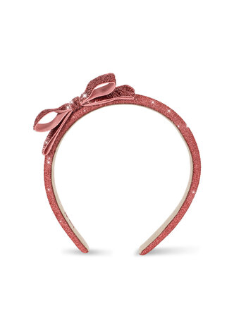 Konges Sløjd Konges Sløjd | Velvet Bow Hairbrace | Rose Glitter
