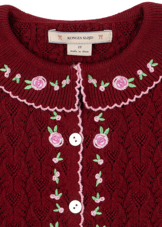 Konges Sløjd Konges Sløjd | Rosier Cardigan | Pomegranate