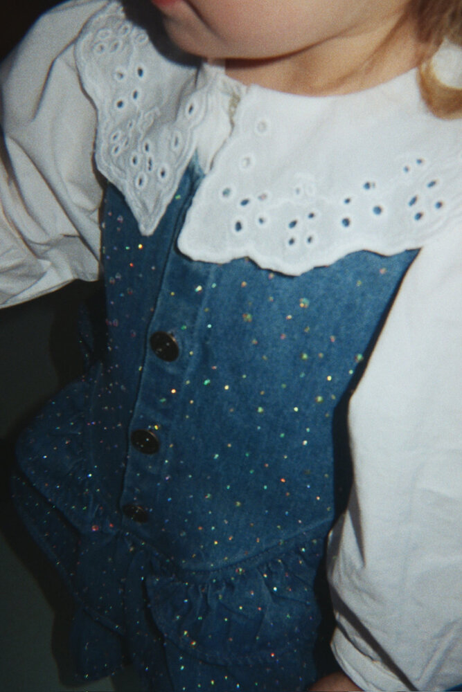 Konges Sløjd Konges Sløjd | Elba Sparkle Dress GOTS | Denim Sparkle 3Y