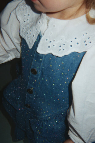 Konges Sløjd Konges Sløjd | Elba Sparkle Dress GOTS | Denim Sparkle 3Y