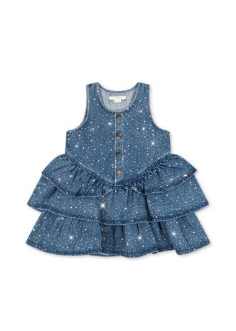 Konges Sløjd Konges Sløjd | Elba Sparkle Dress GOTS | Denim Sparkle 3Y