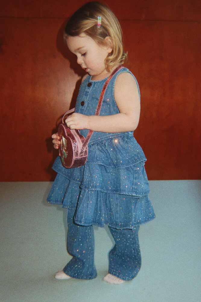 Konges Sløjd Konges Sløjd | Elba Sparkle Dress GOTS | Denim Sparkle 3Y