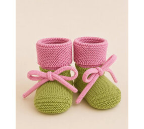 Hvid Hvid | Booties 0-9M | Lime pop/Cotton candy