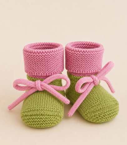 Hvid Hvid | Booties 0-9M | Lime pop/Cotton candy