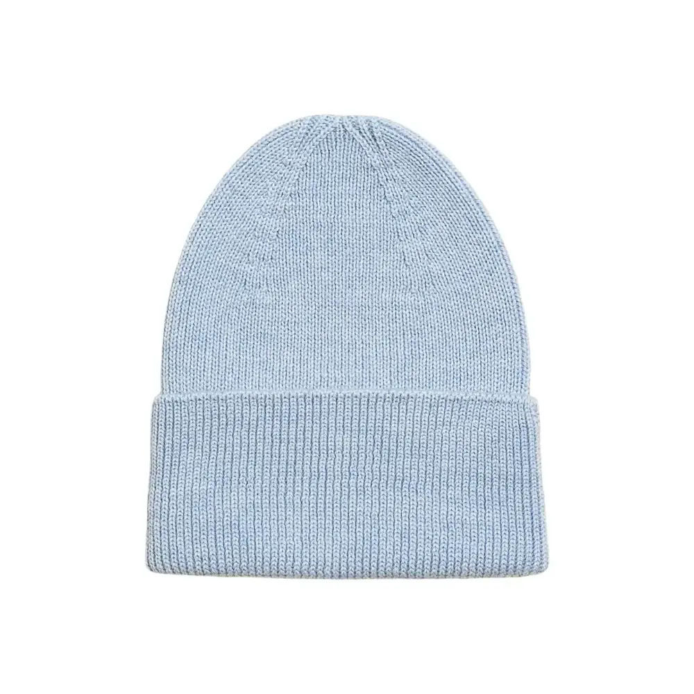 Hvid Hvid | Beanie Fonzie Newborn | Sky