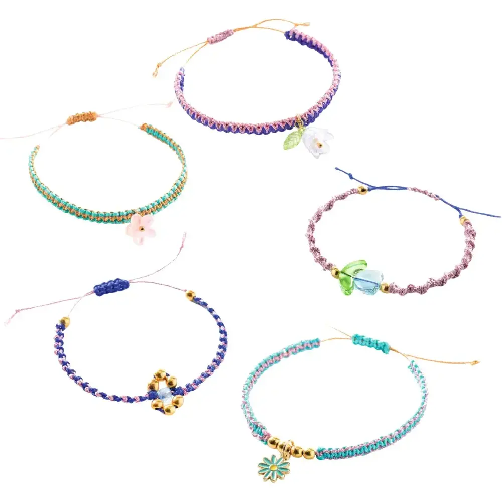 Djeco Djeco | Sieradenset die | Blue macrame bracelets
