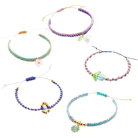 Djeco Djeco | Sieradenset die | Blue macrame bracelets