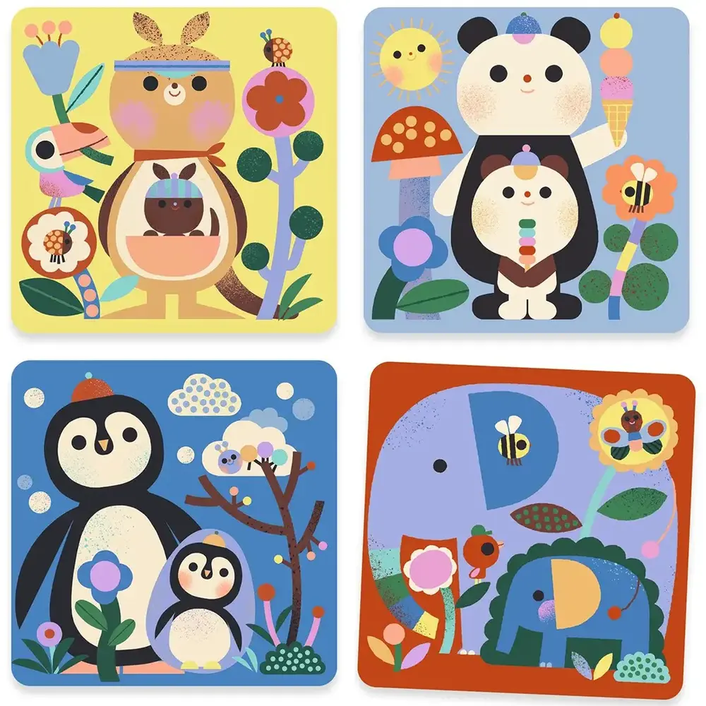 Djeco Djeco | Magische kleurplaten | Dieren baby's over de hele wereld