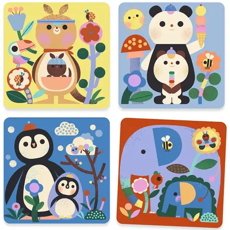 Djeco Djeco | Magische kleurplaten | Dieren baby's over de hele wereld