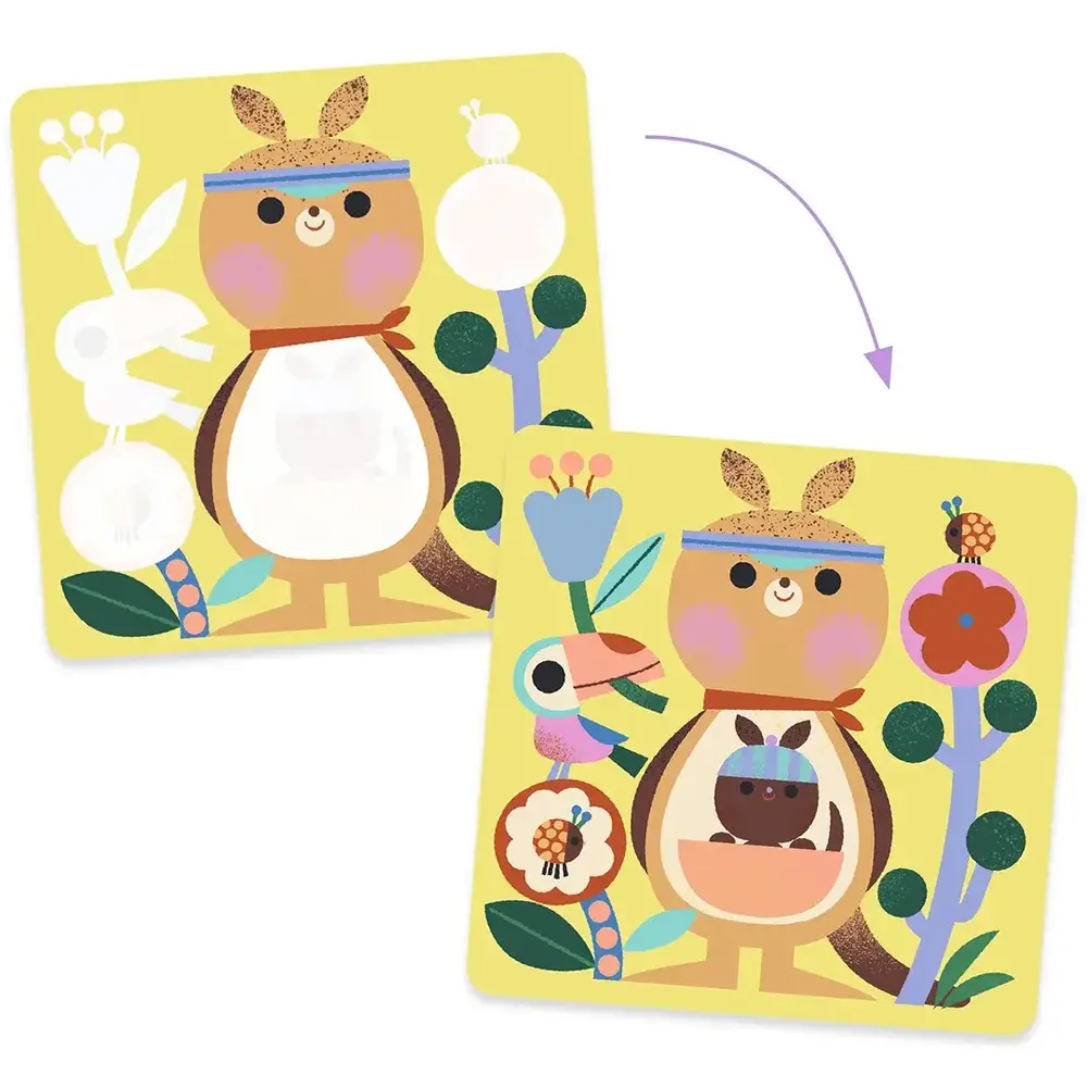 Djeco Djeco | Magische kleurplaten | Dieren baby's over de hele wereld
