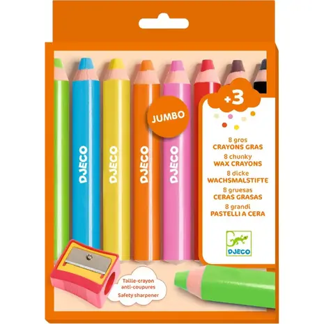 Djeco Djeco | Waskrijtjes chunky 8 st