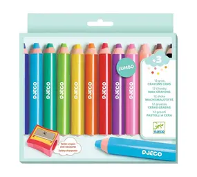 Djeco Djeco | Waskrijtjes chunky 12 st