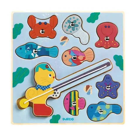 Djeco Djeco | 2-in-1 houten puzzel | Puzz & Fish | Bariolo