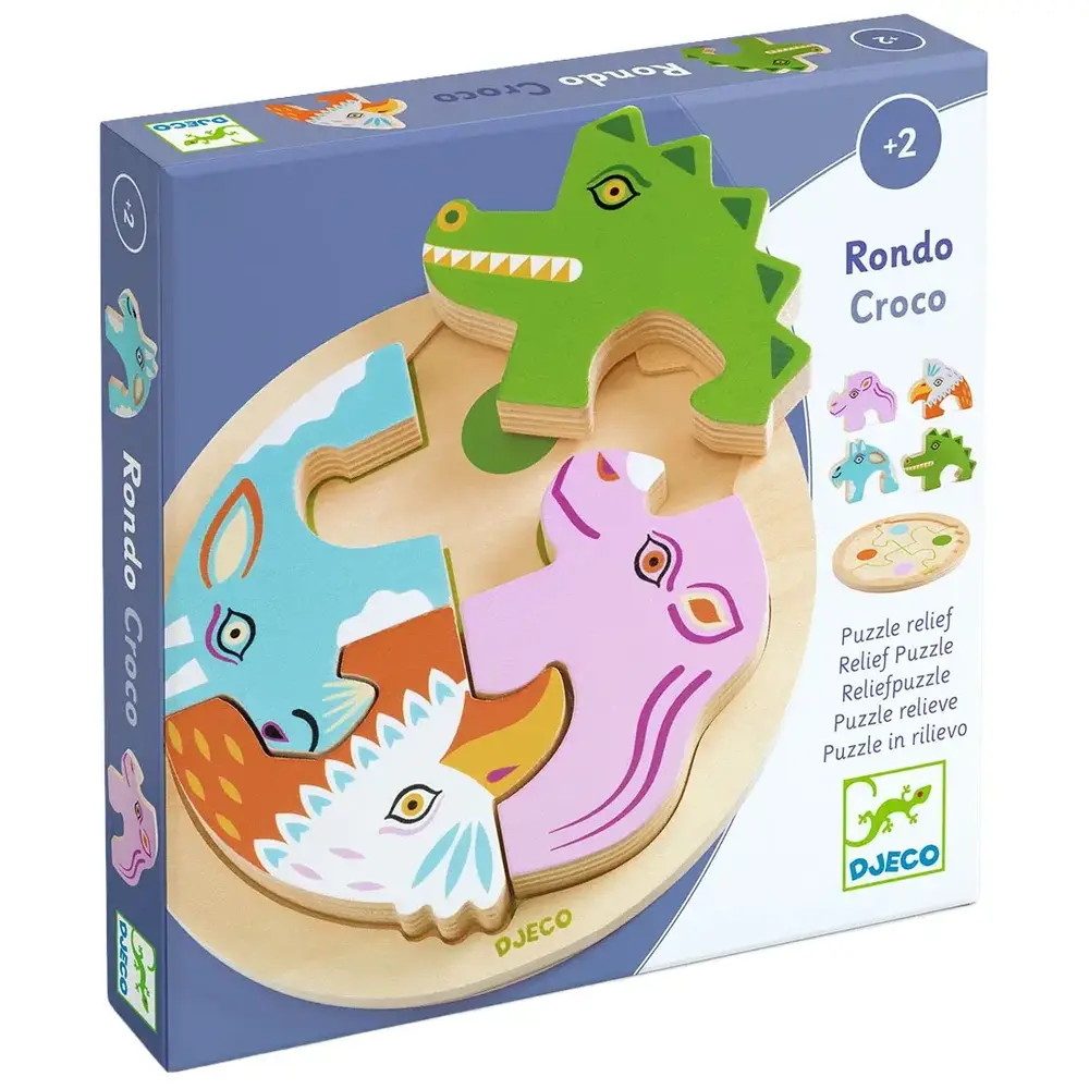 Djeco Djeco | Houten Puzzel Rondo | Croco