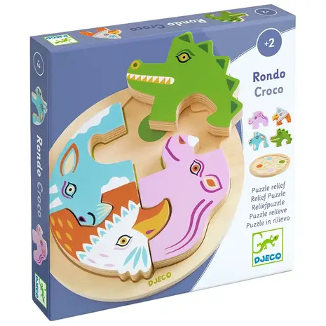 Djeco Djeco | Houten Puzzel Rondo | Croco