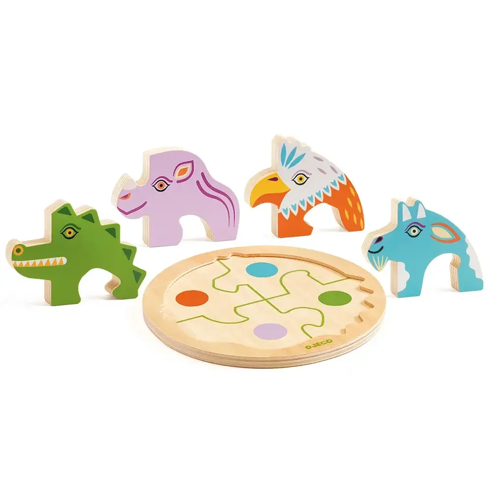 Djeco Djeco | Houten Puzzel Rondo | Croco