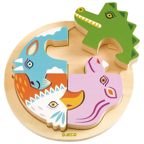 Djeco Djeco | Houten Puzzel Rondo | Croco