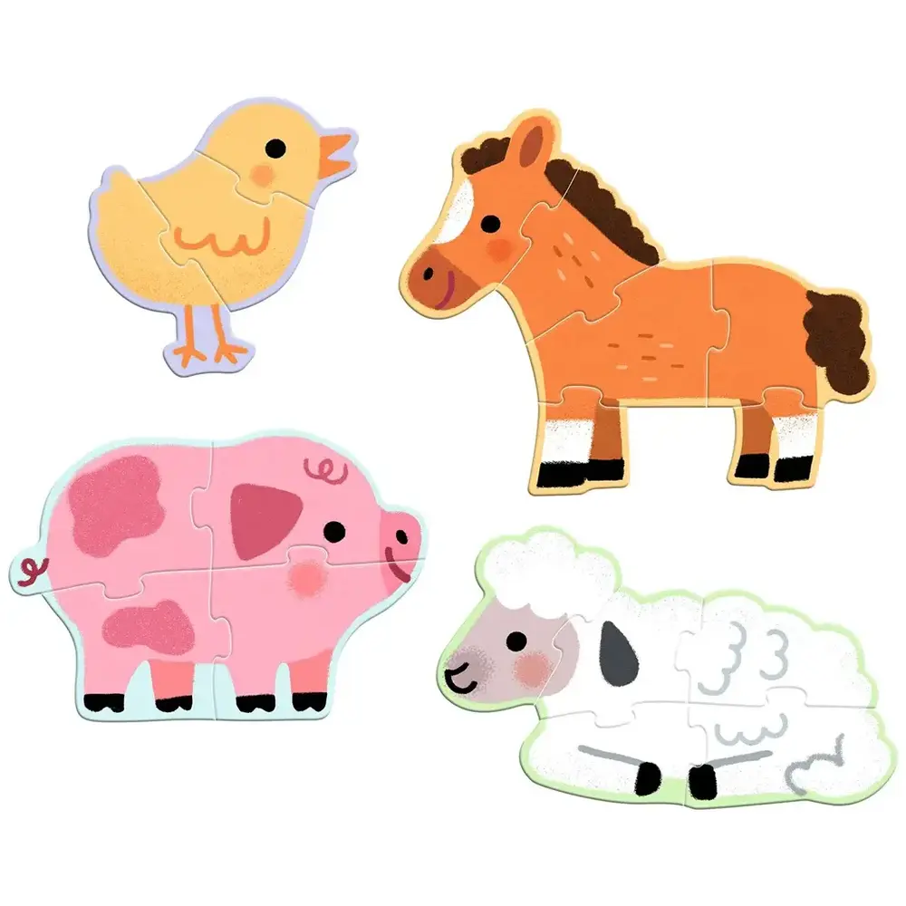 Djeco Djeco | Primo puzzel 4 boerderijdieren