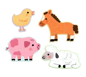 Djeco Djeco | Primo puzzel 4 boerderijdieren