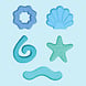 Glo pals Glo Pals | Mini jar set with 5 soft shapes | Blue