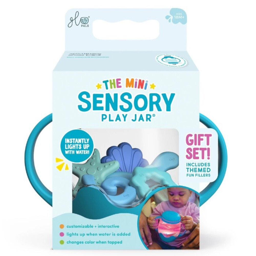 Glo pals Glo Pals | Mini jar set with 5 soft shapes | Blue