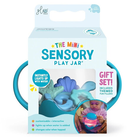 Glo pals Glo Pals | Mini jar set with 5 soft shapes | Blue