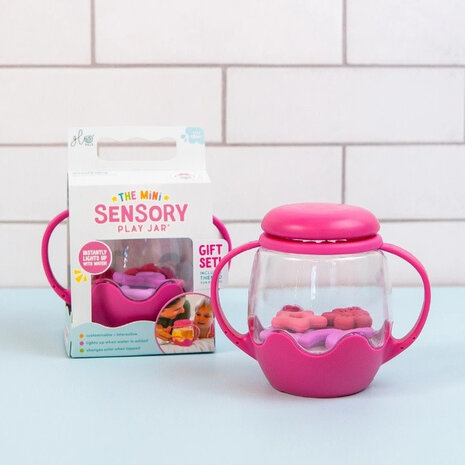 Glo pals Glo Pals | Mini jar set with 5 soft shapes | Pink