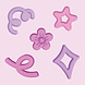 Glo pals Glo Pals | Mini jar set with 5 soft shapes | Pink