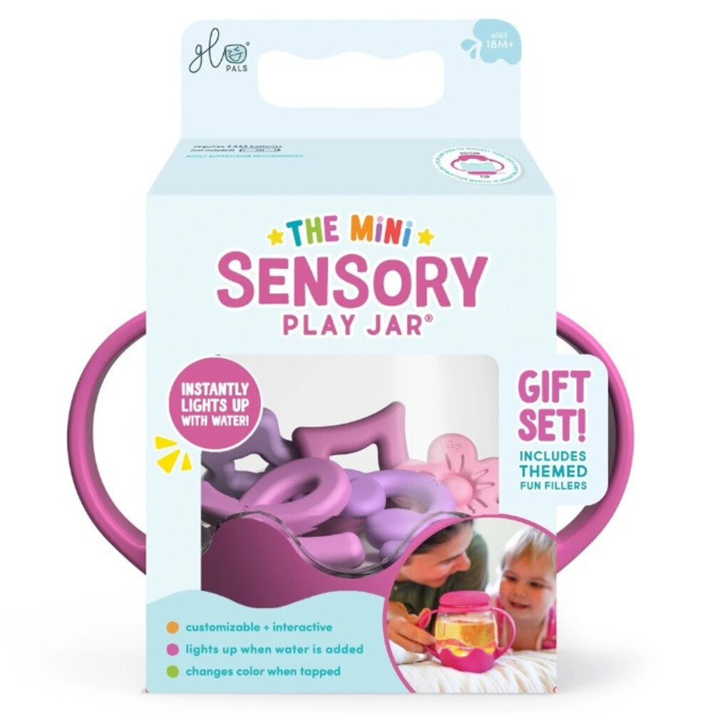 Glo pals Glo Pals | Mini jar set with 5 soft shapes | Pink